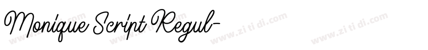 Monique Script Regul字体转换